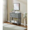 Alaterre Furniture 32 W, 14 L, 32 H, Pine with Composite Wood Top, Gray ANCT1040